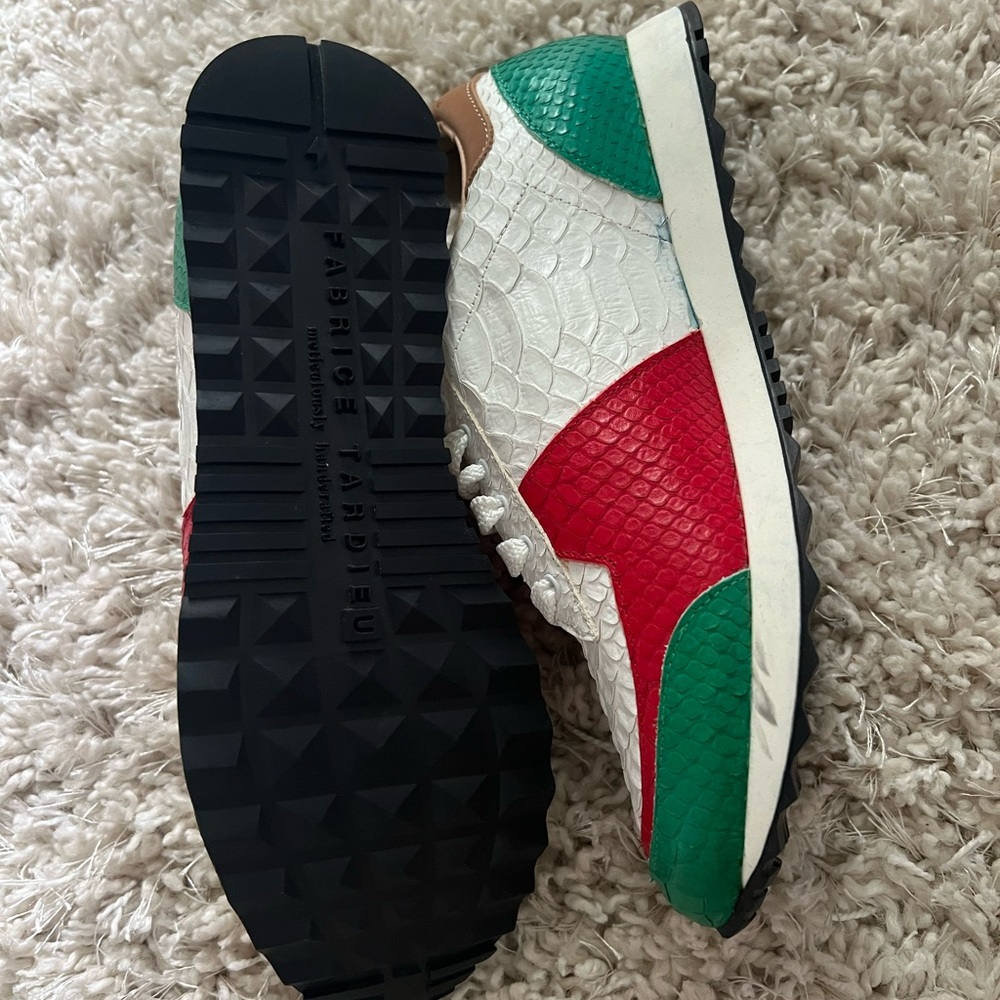 Brand new never used designer sneakers made in Italy.
